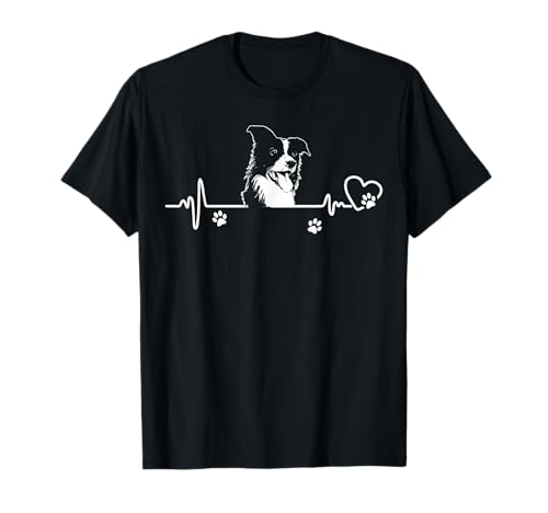 My Border Collie siempre en mi corazón - camisas de latido del corazón...