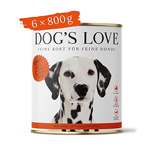 DOG'S LOVE Classic Rind, Pack de 6 (6 x 800 g)