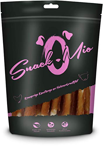 SnackOMio - Snack Premium para Perros - Barrita masticable crujiente con Filete...