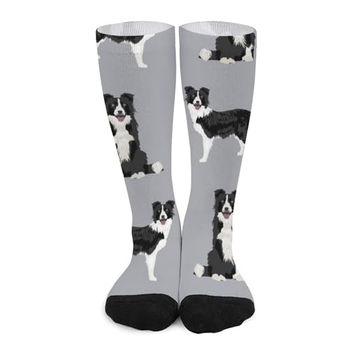 Calcetines deportivos para mujer y hombre, diseño de perro Border Collie, color...