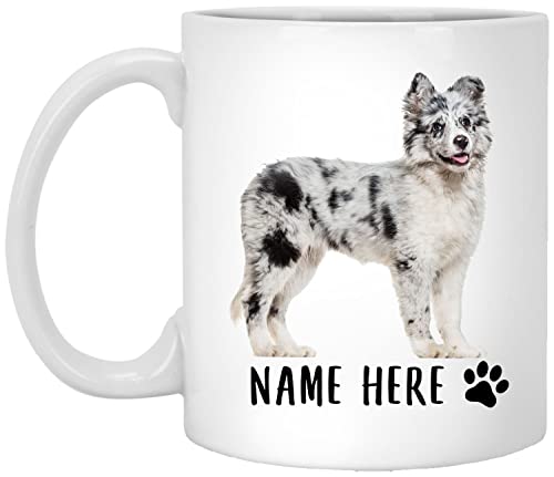 501 Café Taza Border Collie Silver Merle Texto Personalizado Tazas Café De...