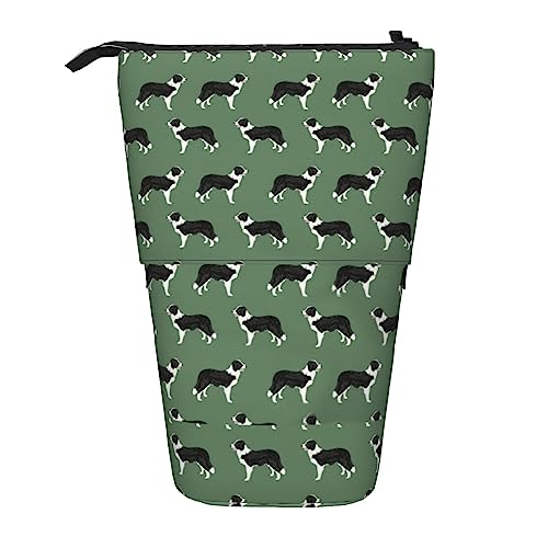 Melbrakin Estuche telescópico para lápices Border Collie Verde Border Collie...