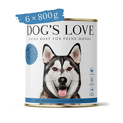 DOG'S LOVE Classic Fish - Pack de 6 (6 x 800 g)