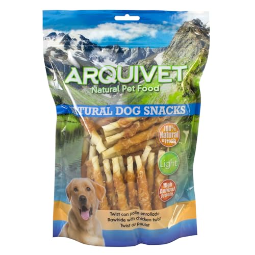 Arquivet, Twist con Pollo Enrollado, Snacks Naturales para Perros, Chuches para...