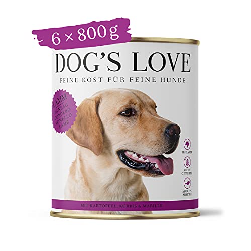 DOG'S LOVE Classic - Cordero (6 Unidades de 800 g)