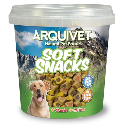 Arquivet, Soft Snacks Naturales para Perro en Forma de corazón Mix de sabores,...