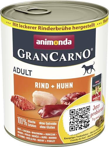 GranCarno Comida húmeda para Perros con Ternera + Pollo (6 x 800 g), Comida...