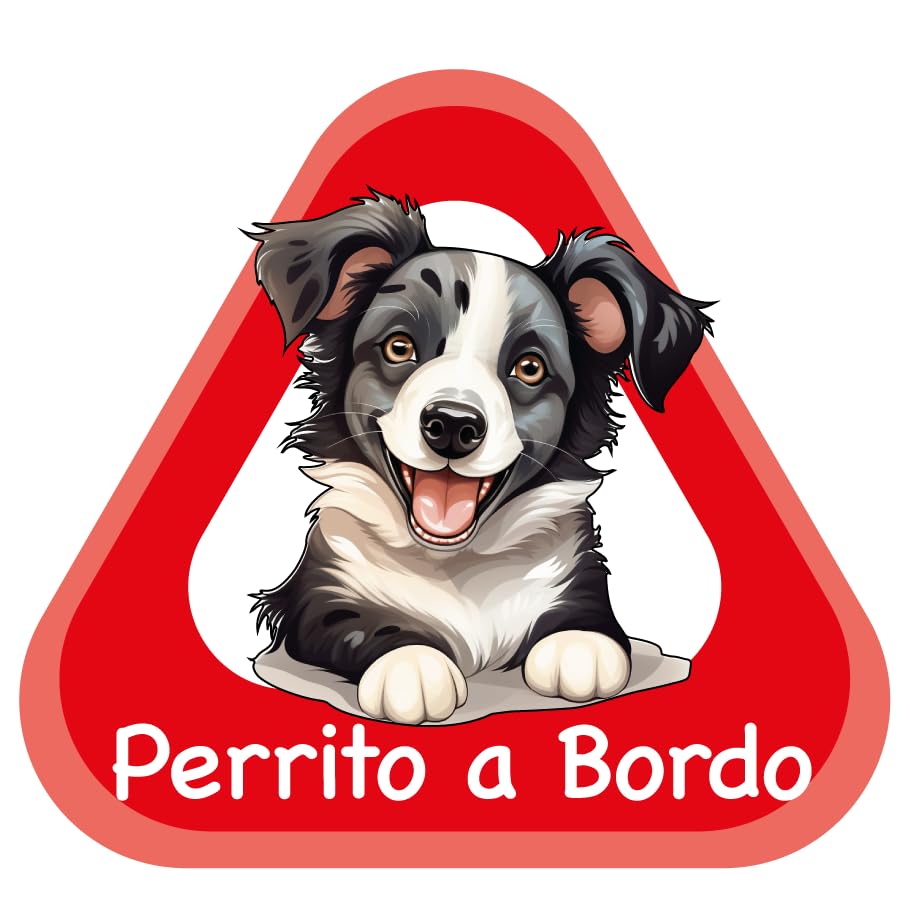 Pegatina 'Perrito a Bordo' 13,5 x 14,7 cm