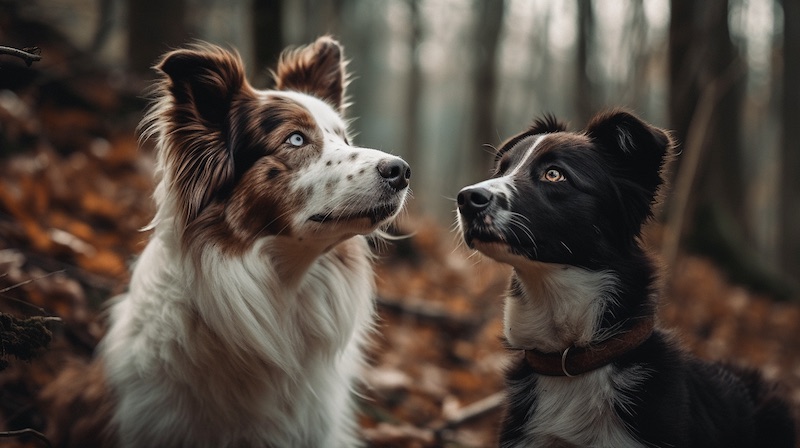 Cría del border collie y la displasia